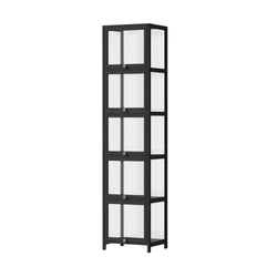Display Cabinet Slim 5-Tier Clear Black