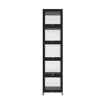 Display Cabinet Slim 5-Tier Clear Black