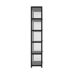 Display Cabinet Slim 5-Tier Clear Black