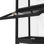 Display Cabinet Slim 5-Tier Clear Black