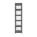 Display Cabinet 5-Tier Slim Storage Shelves Black