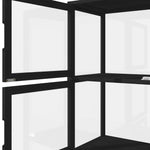 Display Cabinet 5-Tier Slim Storage Shelves Black