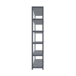 Display Cabinet 5 Tiers Clear Door Grey