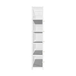 Display Cabinet 5 Tiers Clear Door White