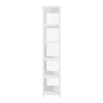 Storage 5-Tier Shelves Display Cabinet Tall Bookcase White