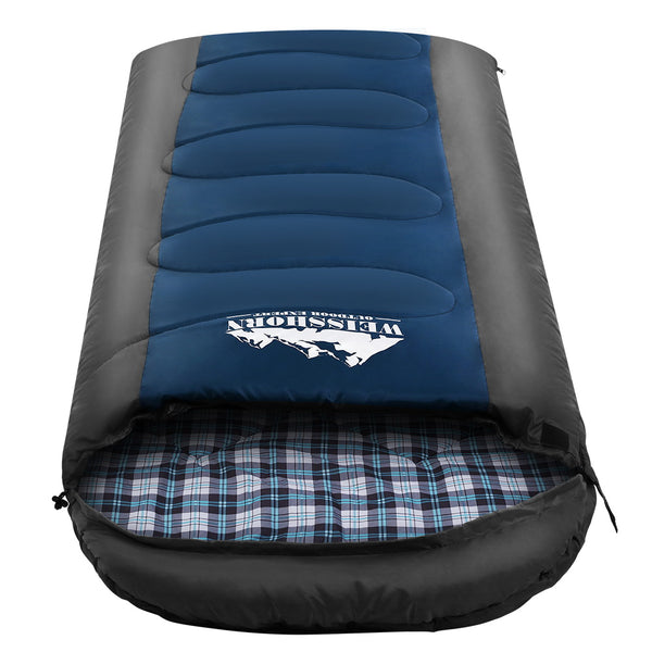  Weisshorn Sleeping Bag Bags Single Camping Hiking -20Â°C to 10Â°C Tent Winter Thermal Navy