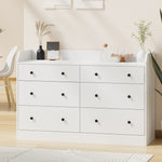 Buffet Sideboard Hamptons Style 6 Drawers White