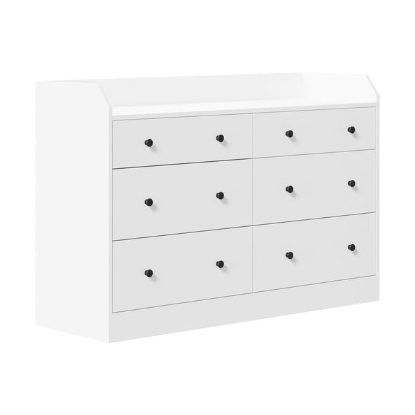  Buffet Sideboard Hamptons Style 6 Drawers White