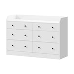 Buffet Sideboard Hamptons Style 6 Drawers White