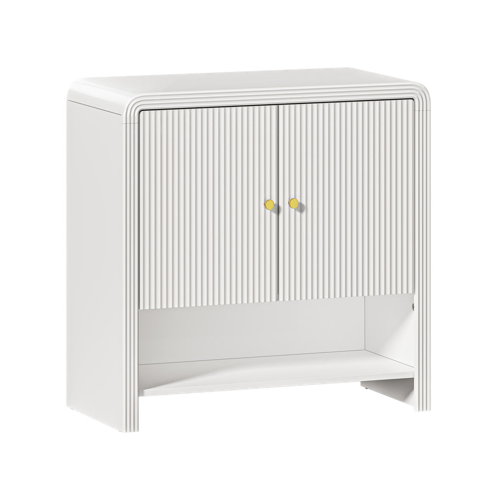 Buffet Sideboard Storage Cabinet White 2 Doors Cupboard for Dining Room