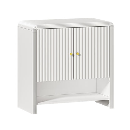 Buffet Sideboard Storage Cabinet White 2 Doors Cupboard for Dining Room