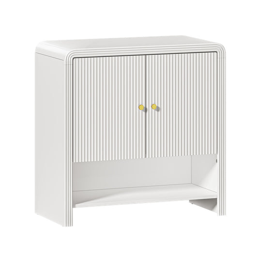 Buffet Sideboard Storage Cabinet White 2 Doors Cupboard for Dining Room