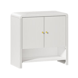 Buffet Sideboard Storage Cabinet White 2 Doors Cupboard for Dining Room