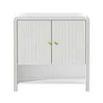 Buffet Sideboard Storage Cabinet White 2 Doors Cupboard for Dining Room