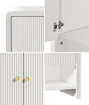 Buffet Sideboard Storage Cabinet White 2 Doors Cupboard for Dining Room