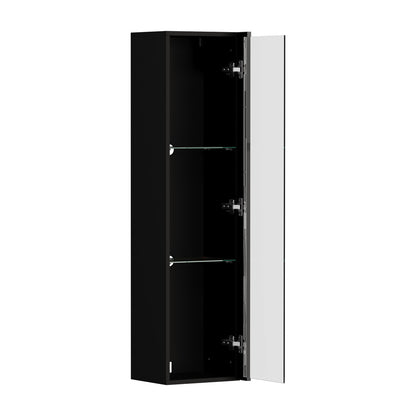 LED Display Cabinet Wall Mounted Black | HomeAndLiving