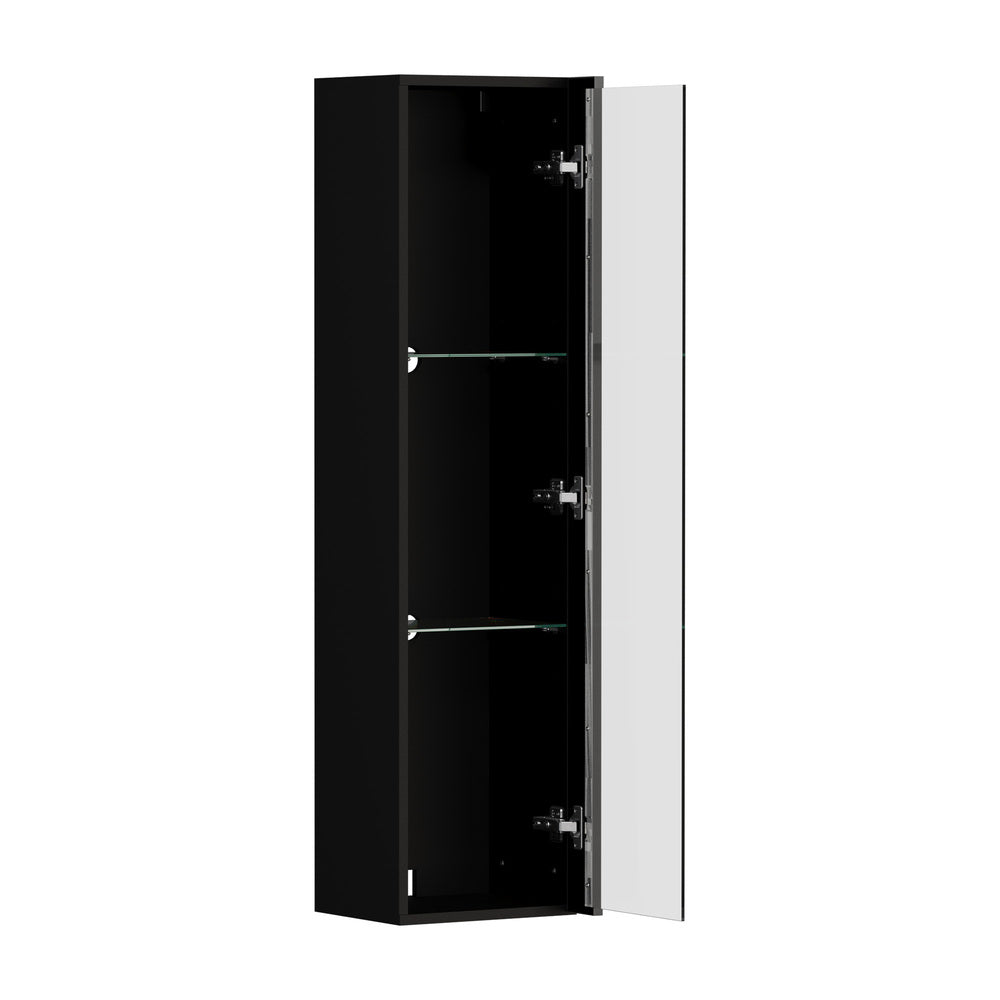 LED Display Cabinet Wall Mounted Glass Shelves | HomeAndLiving