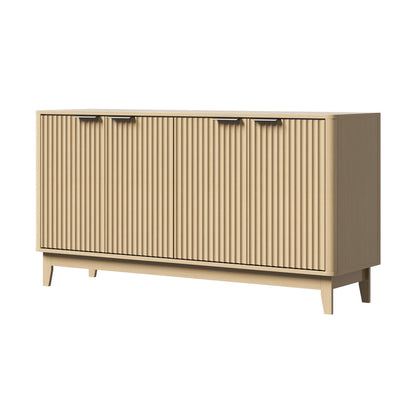 Buffet Sideboard Storage Cabinet 4 Doors Cupboard White