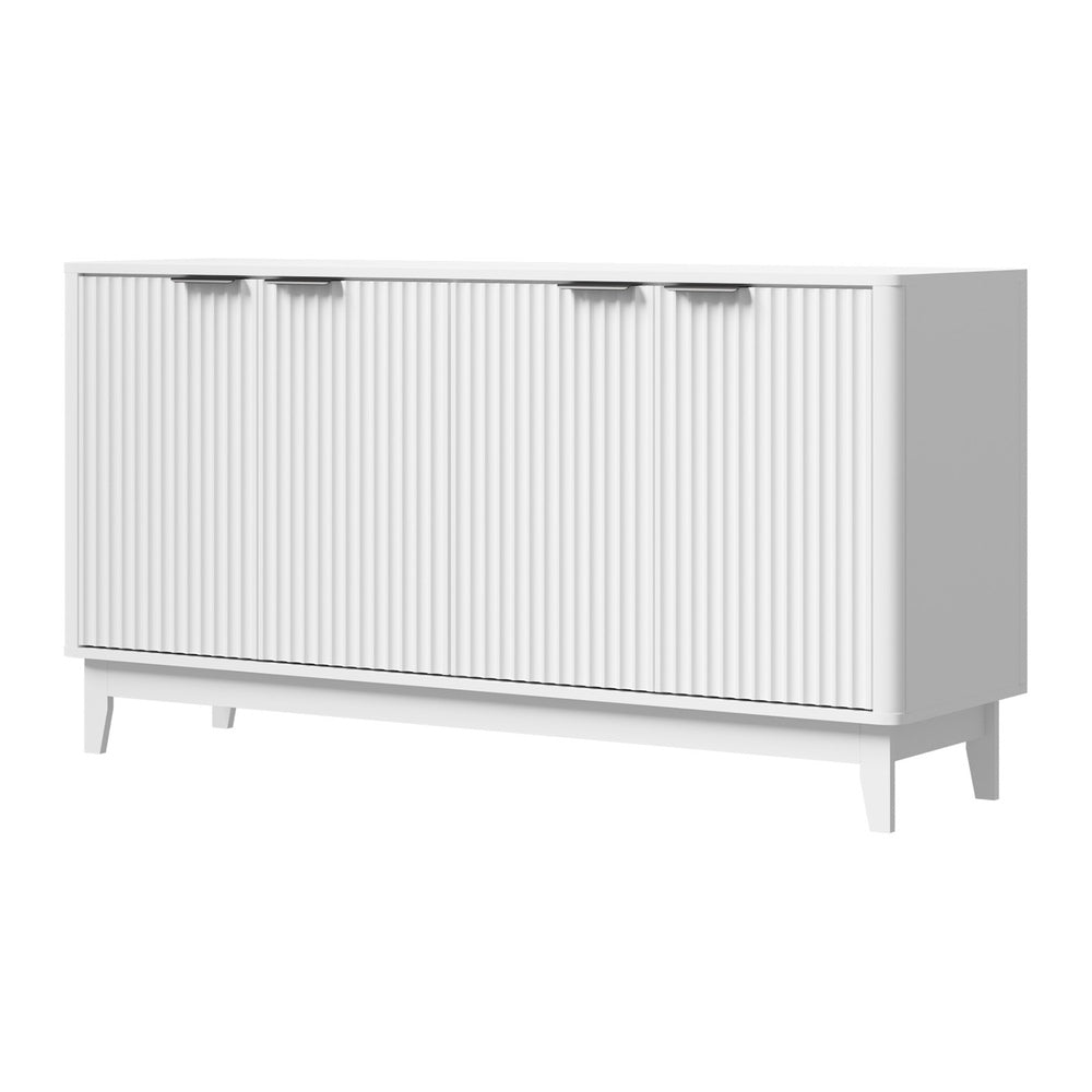 Buffet Sideboard Storage Cabinet 4 Doors Cupboard Natural