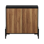 Sideboard Storage Cabinet Cupboard 2 Doors Table Walnut Wood Furniture