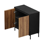 Sideboard Storage Cabinet Cupboard 2 Doors Table Walnut Wood Furniture