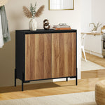 Sideboard Storage Cabinet Cupboard 2 Doors Table Walnut Wood Furniture
