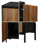 Sideboard Storage Cabinet Cupboard 2 Doors Table Walnut Wood Furniture