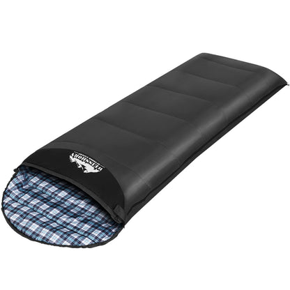 Sleeping Bag Single Thermal Camping Hiking Tent Grey 0&Deg;C