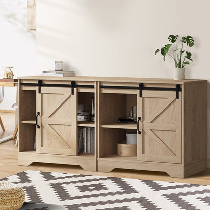 2x Buffet Sideboard Cabinet Storage Cupboard White