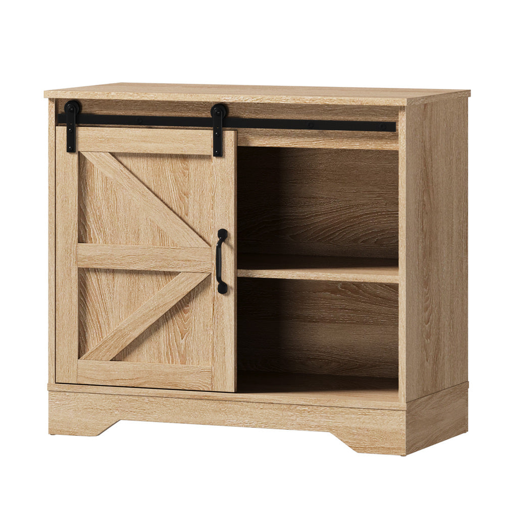 2x Buffet Sideboard Cabinet Storage Cupboard Oak