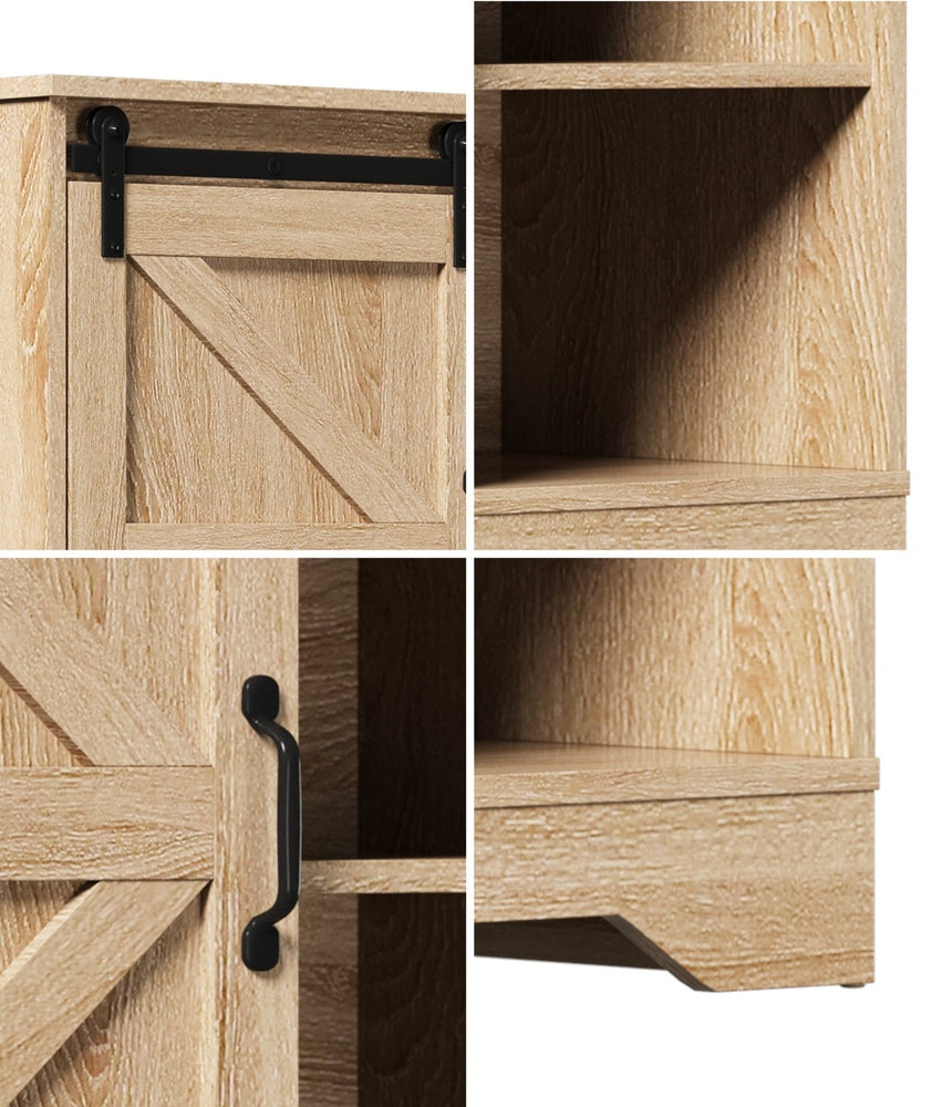 2x Buffet Sideboard Cabinet Storage Cupboard Oak