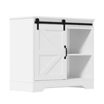 Buffet Sideboard Cabinet Pantry Storage Cupboard Sliding Door Natural/White