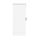 Sideboard Buffet Wine Rack Sliding Door 5 Shelves White