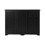 Buffet Sideboard Kitchen Hallway Drawers Table Black