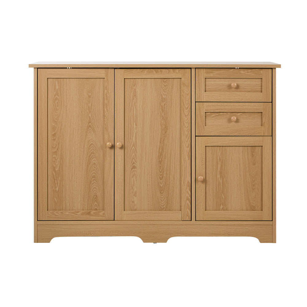Buffet Sideboard Storage Cabinet Hallway Cupboard Natural Wood Finish