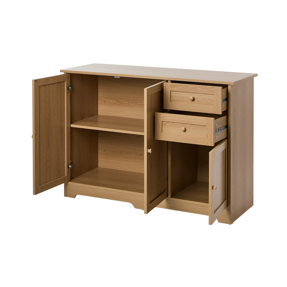 Buffet Sideboard Storage Cabinet Hallway Cupboard Natural Wood Finish