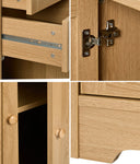 Buffet Sideboard Storage Cabinet Hallway Cupboard Natural Wood Finish