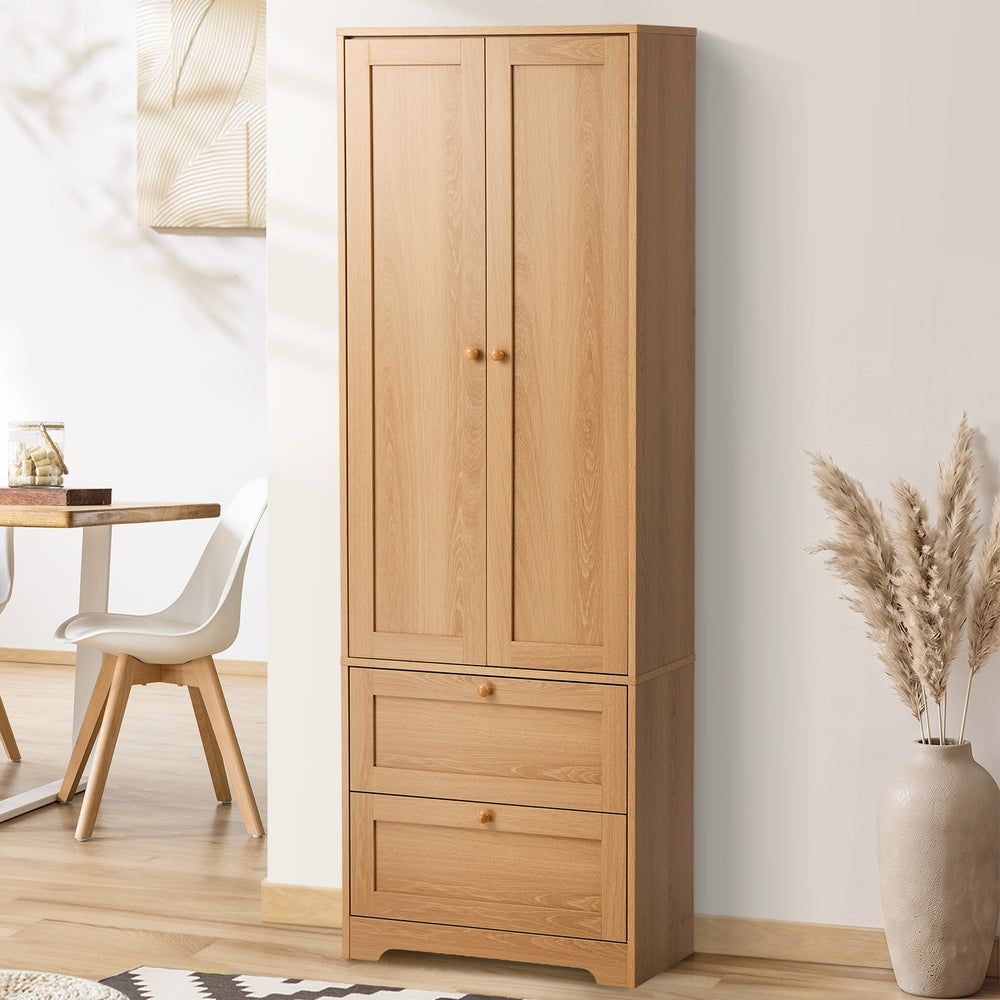 Natural Sideboard Storage Cabinet 60x30x175.5cm