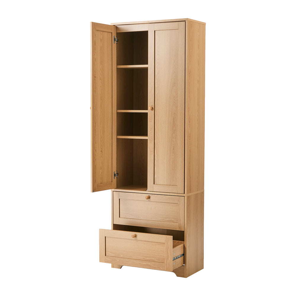 Natural Sideboard Storage Cabinet 60x30x175.5cm