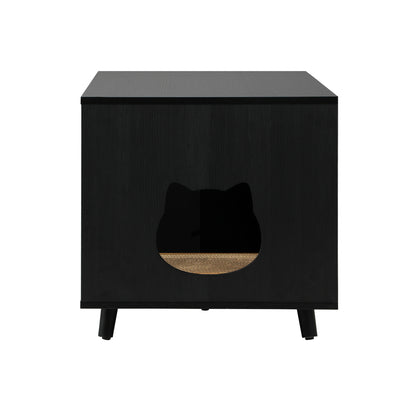 Pawsome Privacy: Wooden Storage Cabinet with Built-in Cat Litter Box