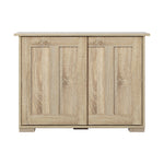 Elegant Sliding Doors: Sideboard Buffet Cabinet for Stylish Hallway Décor-Wood\White