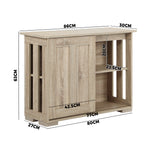 Elegant Sliding Doors: Sideboard Buffet Cabinet for Stylish Hallway Décor-Wood\White