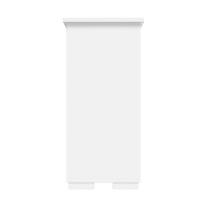 Sideboard Buffet Glass Sliding Door White
