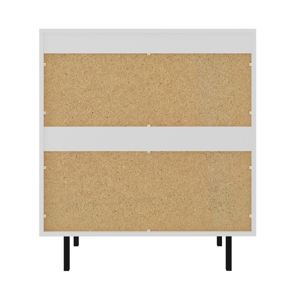 2x Buffet Sideboard Cupboard Glass Doors White