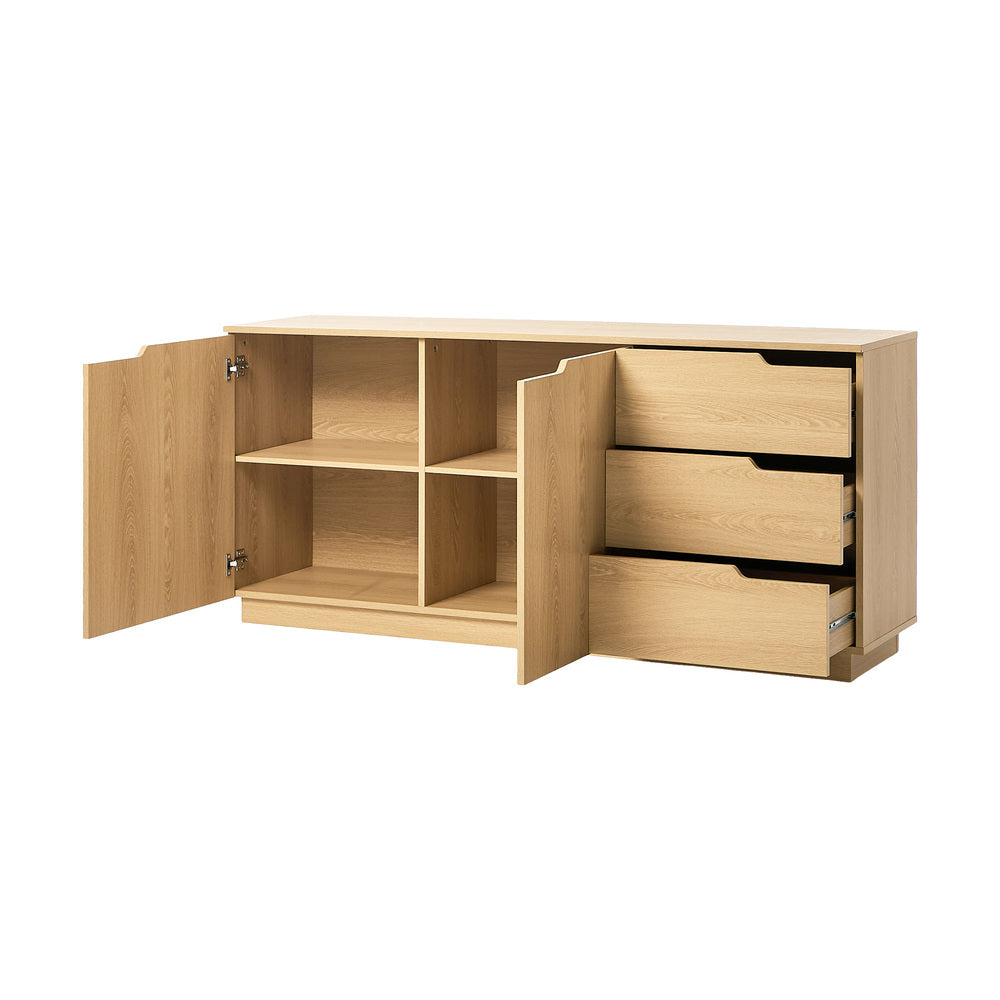Buffet Sideboard Storage Cabinet 3 Drawers Cupboard