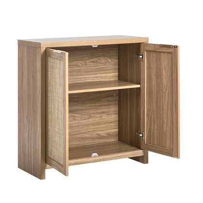 Rattan Buffet Sideboard Storage Cabinet for Kitchen & Hallway Table