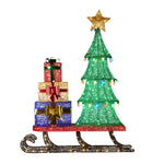 Christmas Display Sled with Tree and Presents -  183cm