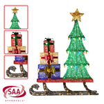 Christmas Display Sled with Tree and Presents -  183cm