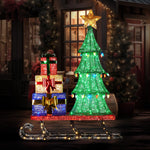 Christmas Display Sled with Tree and Presents -  183cm