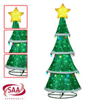 Indoor/Outdoor Tiered Christmas Tree with Lights - 205cm